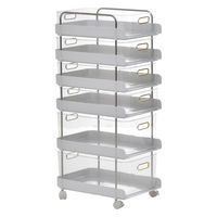 【軒先渡し】B.Bファニシング フェミニワゴン 6段 幅320×奥行370×高さ760mm ホワイト 1台（直送品）