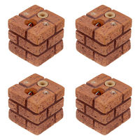 住まいスタイル レンガ調 多機能ブロックウェイト 5kg 4個組 WE130-4P-BRN 1セット(4個入)（直送品）