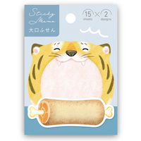 学研ステイフル 大口付箋 とら 15枚×2柄入 DM03816 1セット(1個×5)（直送品）