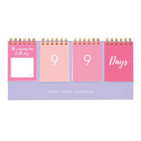 学研ステイフル カウントダウンカレンダー 卓上 ピンク DM10083 1セット(1個×3)（直送品）