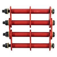 木村 ハンギングブラケット4連セットB アルマイトレッド M4R-B-RE 1個（直送品）