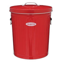 渡辺金属工業 ゴミ箱 33L 屋外兼用 レッド 233645 1個（直送品）