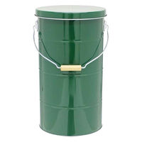 渡辺金属工業 米びつ 10kg OBAKETSU ライスストッカー グリーン 312869 1個（直送品）