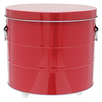 渡辺金属工業 米びつ 20kg キャスター付き OBAKETSU ライスストッカー レッド 312882 1個（直送品）