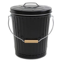 渡辺金属工業 灰入れバケツ 18L 二重底 灰入れ ふた付き 暖炉 ゴミ箱 obaketsu 326676 1個（直送品）