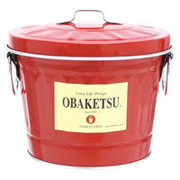 渡辺金属工業 バケツ 1L ミニオバケツ OBAKETSU レッド 327782 1個（直送品）