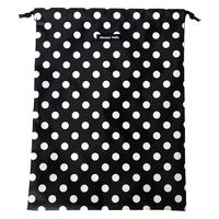 HALKARIN’S 巾着袋 L 消臭 抗菌 大 体操着入れ お着替え ハンナフラ HannaHula ポルカブラック 356945 1個（直送品）