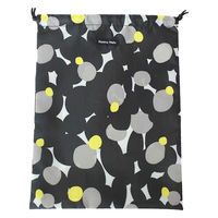 HALKARIN’S 巾着袋 L 消臭 抗菌 大 体操着入れ お着替え ハンナフラ HannaHula ブラック 356952 1個（直送品）