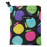 巾着袋 S 消臭 抗菌 小 体操着入れ お着替え コップ入れ ハンナフラ HannaHula カラフルりんご 356960 1個（直送品）