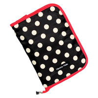 HALKARIN’S 母子手帳ケース L ポケット ハンナフラ 大容量 収納 マルチケース ポルカブラック 356991 1個（直送品）