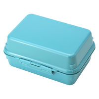 三好製作所 お弁当箱 1段 保冷剤一体型 490ml GEL-COOL plus deli マカロンブルー 359807 1個（直送品）