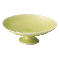 ミヤザキ食器 プレート 14cm 高台 隠れ窯 映 食器 和食器 磁器 美濃焼 日本製 イエロー 365702 1個（直送品）