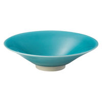 ミヤザキ食器 プレート 14cm 隠れ窯 映 フレアプレート 皿 食器 和食器 磁器 美濃焼 日本製 グリーン 365720 1個（直送品）