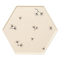 ミヤザキ食器 プレート 28cm 隠れ窯 神楽 六角 磁器 食器 和食器 美濃焼 日本製 ホワイト 366941 1個（直送品）