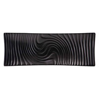 ミヤザキ食器 プレート 32cm 長角皿 M.STYLE アンビエンテ TEIEN ストーンウェア ブラック 381341 1個（直送品）