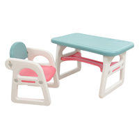 シンセーインターナショナル 子供用デスク チェア セット 机 椅子 ブルー 404569 1個（直送品）