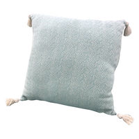 萩原敷物 クッション インド綿背当てクッション アルト 45×45cm ブルー 407649 1個（直送品）