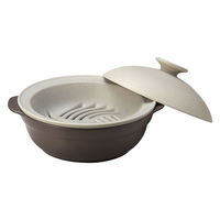 ミヤザキ食器 土鍋 9号 IH対応 Karl 軽量土鍋 蒸し皿付き グレー 412994 1個（直送品）