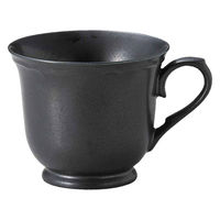 ミヤザキ食器 マグカップ 200ml 梨花 磁器 ブラック 413974 1個（直送品）