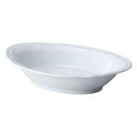 ミヤザキ食器 オーバルプレート 24cm 梨花 磁器 ホワイト 415994 1個（直送品）
