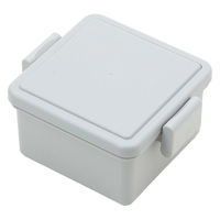 三好製作所 お弁当箱 GEL-COOL square S 1段 220ml オイスターグレー 423657 1個（直送品）