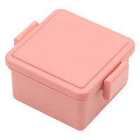三好製作所 お弁当箱 GEL-COOL square S 1段 220ml マカロンピンク 423659 1個（直送品）