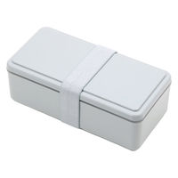 三好製作所 お弁当箱 GEL-COOL square L 1段 500ml オイスターグレー 423667 1個（直送品）