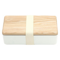 三好製作所 お弁当箱 木蓋のお弁当箱 セン 1段 500ml ホワイト 423814 1個（直送品）