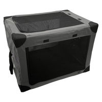 シンセーインターナショナル ペットキャリー 折りたたみ 簡単 ペットクレートワンタッチ S バッグ グレー 439245 1個（直送品）