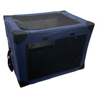 シンセーインターナショナル ペットキャリー 折りたたみ 簡単 ペットクレートワンタッチ M バッグ ネイビー 439248 1個（直送品）