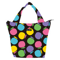 HALKARIN’S トートバッグ サブバッグ 折りたたみ ファスナー カラフルりんご 450558 1個（直送品）