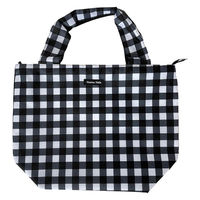 HALKARIN’S トートバッグ サブバッグ 折りたたみ ファスナー ギンガムブラック 450565 1個（直送品）