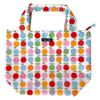 HALKARIN’S トートバッグ サブバッグ 折りたたみ ファスナー ホワイトミニリンゴ 450566 1個（直送品）