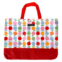 HALKARIN’S キッズ レッスンバッグ 通園 習い事 マグネット開閉 ホワイトミニリンゴ 450573 1個（直送品）