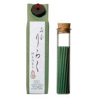 大香 お香 りらく 15本入り お香立て付き 緑茶 451024 1個（直送品）
