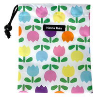 HALKARIN’S 巾着 消臭巾着 Sサイズ おむつ おしり拭き 消臭 抗菌 ホワイトチューリップ 452686 1個（直送品）