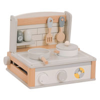 シンセーインターナショナル おもちゃ ベビー おままごと マイキッチン ミニ ごっこ遊び 木製 ホワイトグレー 456390 1個（直送品）