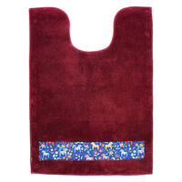 橋爪商店 トイレマット ダーラヘスト 胴長 95×70cm ワインレッド 461842 1個（直送品）
