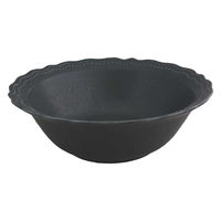 ミヤザキ食器 ボウル 16.5cm シャルドネ 磁器 ブラック 463607 1個（直送品）
