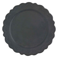 ミヤザキ食器 プレート 19cm シャルドネ 磁器 ブラック 463609 1個（直送品）