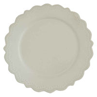 ミヤザキ食器 プレート 23.5cm シャルドネ 磁器 ホワイト 463610 1個（直送品）