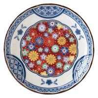 ミヤザキ食器 小皿 12cm 3.5寸 プレート 藍染小紋 磁器 花小紋 463614 1個（直送品）