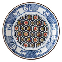 ミヤザキ食器 小皿 16.5cm 5寸 プレート 藍染小紋 磁器 亀甲 463619 1個（直送品）
