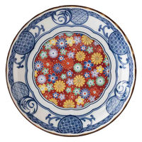 ミヤザキ食器 小皿 16.5cm 5寸 プレート 藍染小紋 磁器 花小紋 463618 1個（直送品）