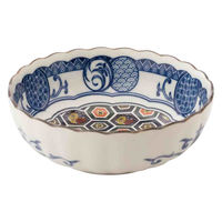 ミヤザキ食器 小鉢 14cm 4.5寸 ボウル 藍染小紋 磁器 亀甲 463627 1個（直送品）