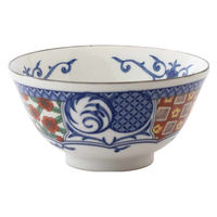 ミヤザキ食器 お茶漬け碗 13.5cm 飯碗 藍染小紋 磁器 花小紋 463637 1個（直送品）