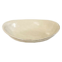 ミヤザキ食器 カレー皿 24cm オーバル 窯変 磁器 アイボリー 463640 1個（直送品）