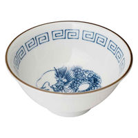 ミヤザキ食器 ボウル 300ml レトロ中華 磁器 青 463669 1個（直送品）