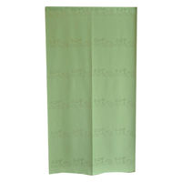 加栄レース のれん ハリネズミ柄 85×170cm 防炎 日本製 グリーン 469333 1個（直送品）