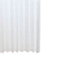 加栄レース アコーディオンカーテン アラベスク柄 フリーカット 150×200cm UVカット ホワイト 469350 1個（直送品）